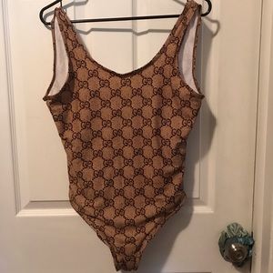 GG one piece bathing suit